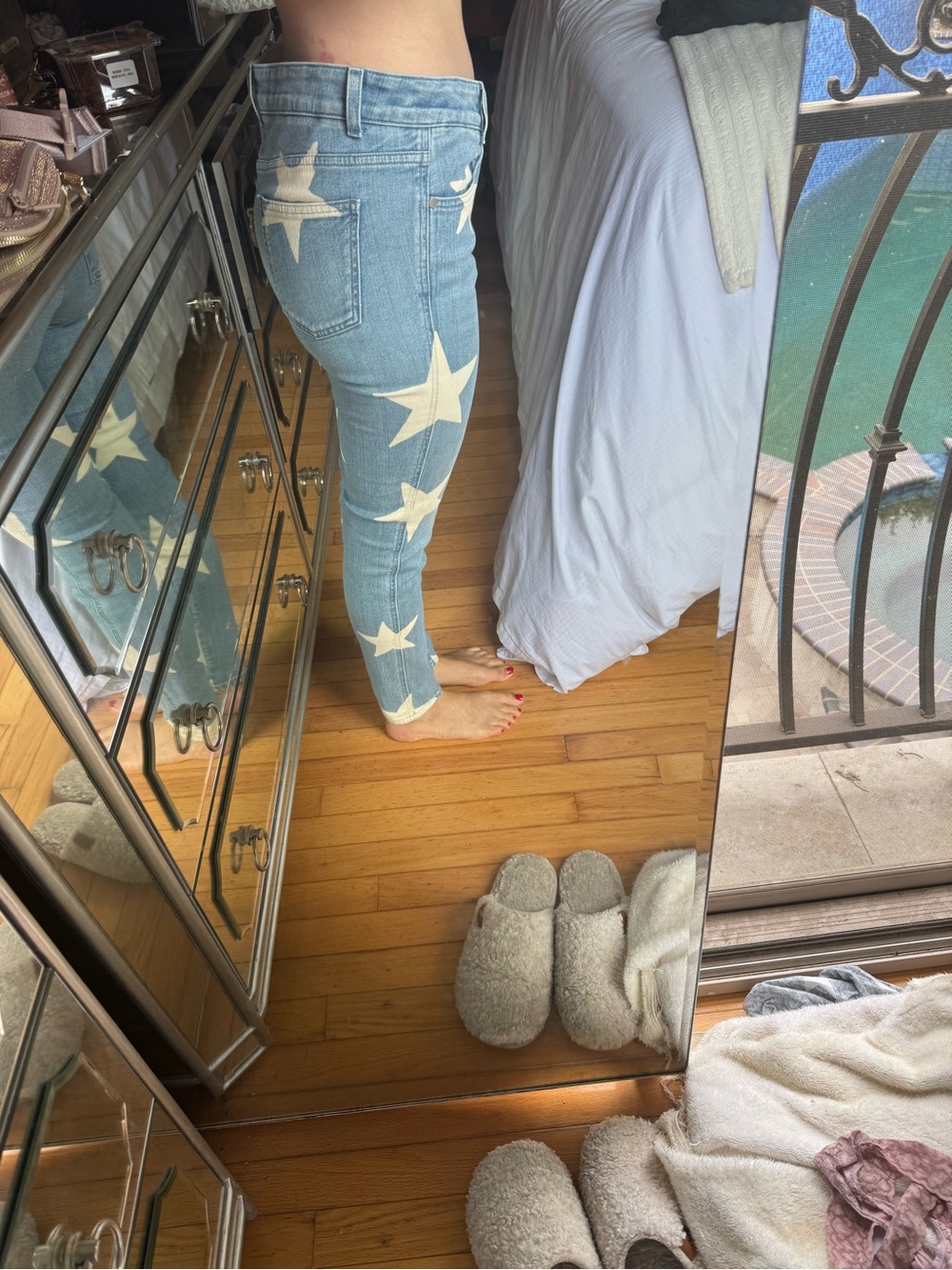 Stella McCartney Blue Star Print Women's Jeans - Picture 7 of 9